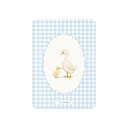 Studio Miron Cartes de vœux Vichy bleu NL – 10 pièces