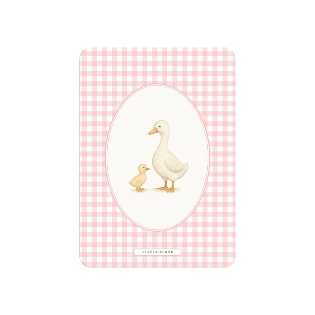 Studio Miron Cartes de prédictions pour bébé Vichy Rose FR - 10 pièces
