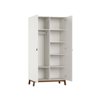 JAXX Armoire 2 portes Sezane Clay/Walnut