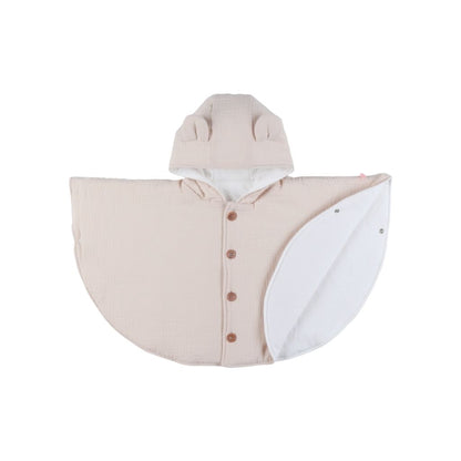 Noukie's Poncho Bio Mousseline Beige