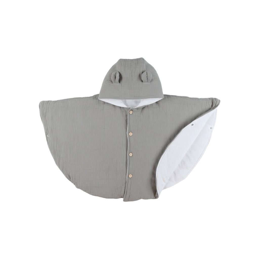 Noukie's Poncho Bio Mousseline Kaki