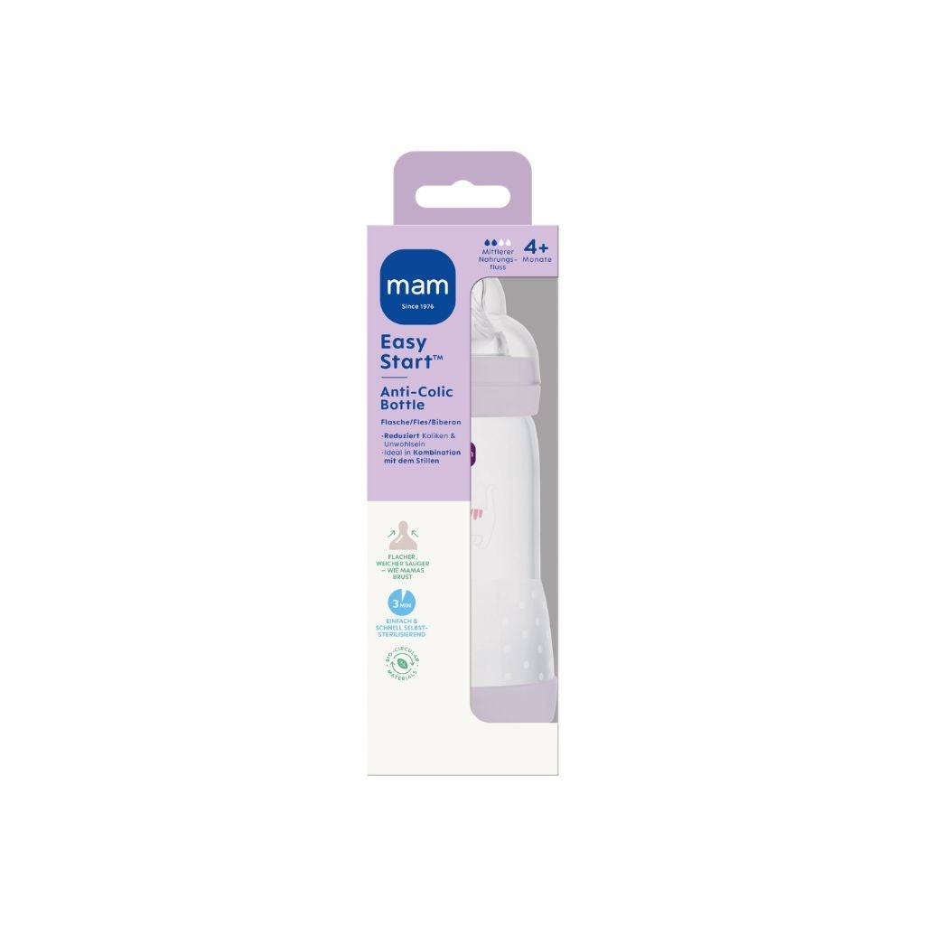 MAM Biberon anticolique Easy Start Anti-Colic Lila 320 ml