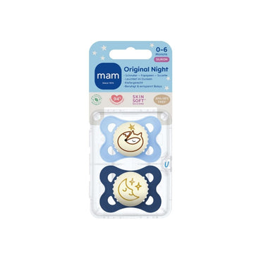 MAM Fopspeen 0-6 maanden Original Night Blue - 2 stuks