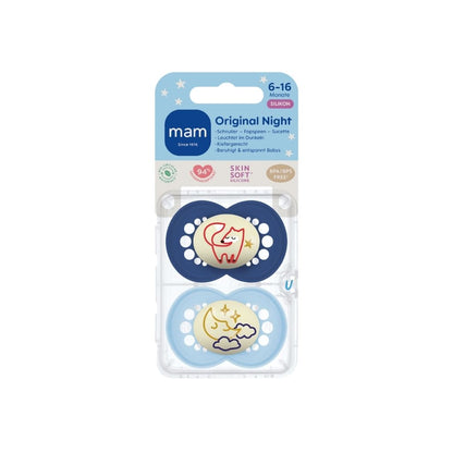 MAM Fopspeen 6-16 maanden Original Night Blue - 2 stuks