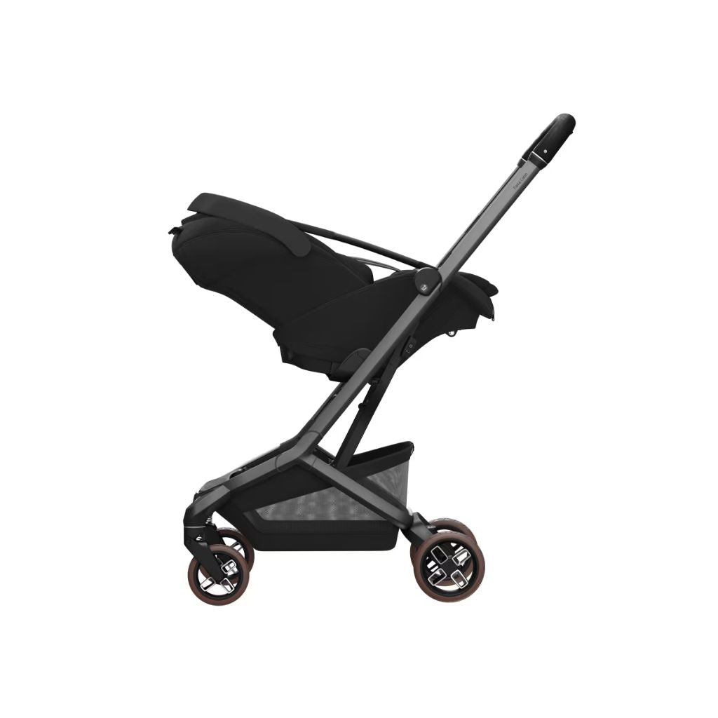 Maxi-Cosi Poussette Fame Twillic Black + Nacelle + Base FamilyFix Slide Pro + Coral Slide Pro Onyx Black
