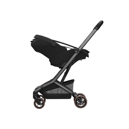Maxi-Cosi Poussette Fame Twillic Black + Nacelle + Base FamilyFix Slide Pro + Coral Slide Pro Onyx Black