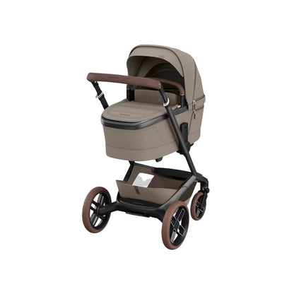 Maxi-Cosi Poussette Fame Twillic Truffle + Nacelle + Base FamilyFix Slide Pro + Coral Slide Pro Oak Truffle