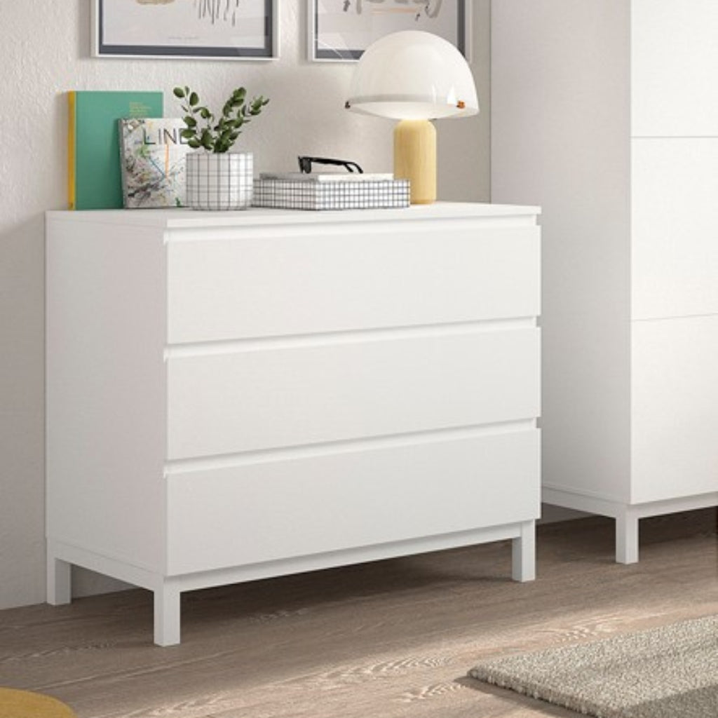 JAXX Commode 3 tiroirs Eva White