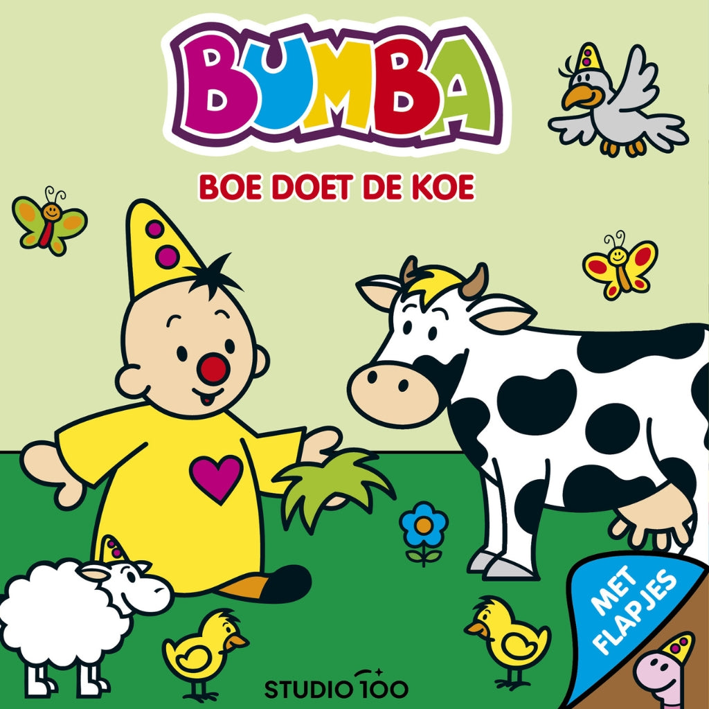 Bumba Kartonboek met Flapjes Boe doet de Koe Blauw