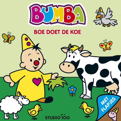 Bumba Kartonboek met Flapjes Boe doet de Koe Blauw