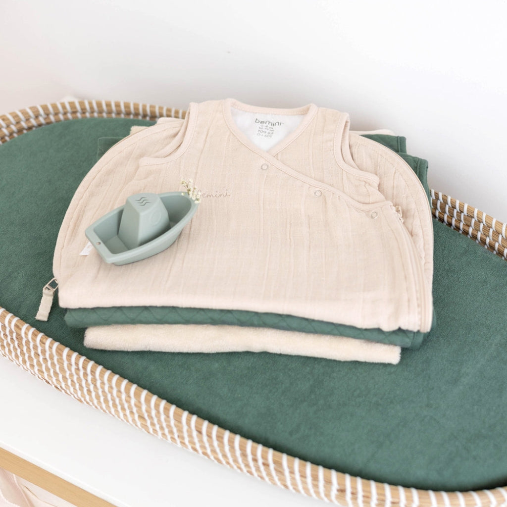 Bemini Sac de couchage d'été Magic Bag Swaddle TOG 0,5 Linnen 60 cm