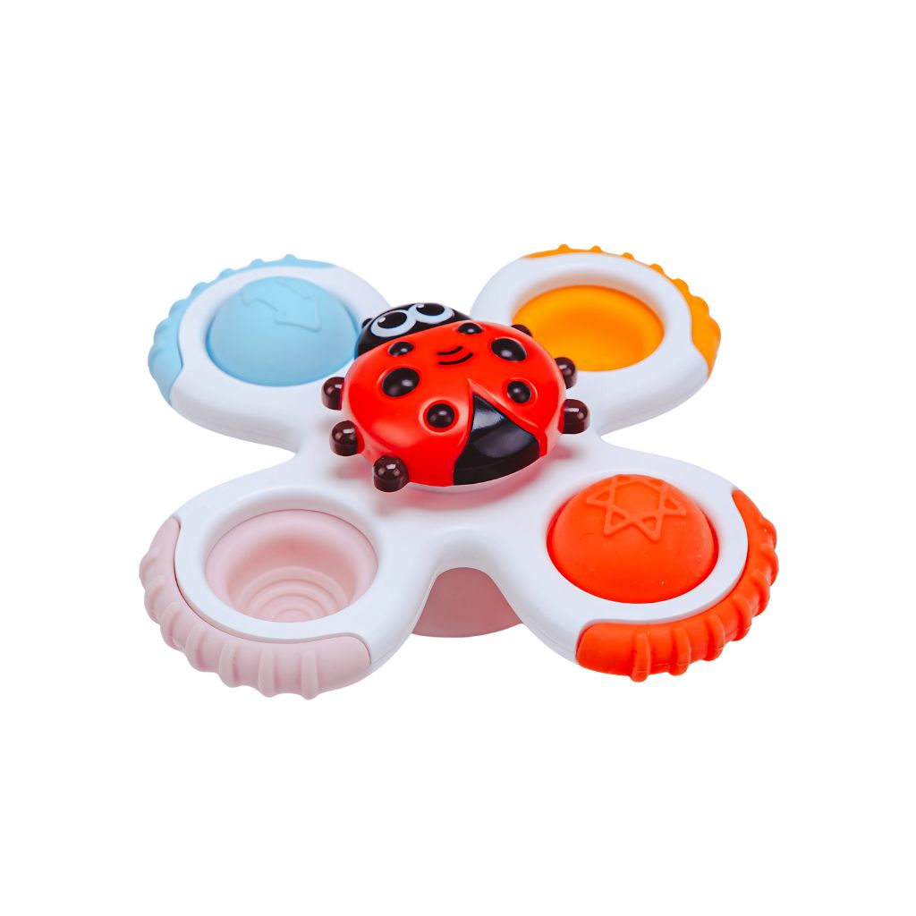 BoJungle Jouet d’activité avec ventouse Sticky Spinner Toys Buddies
