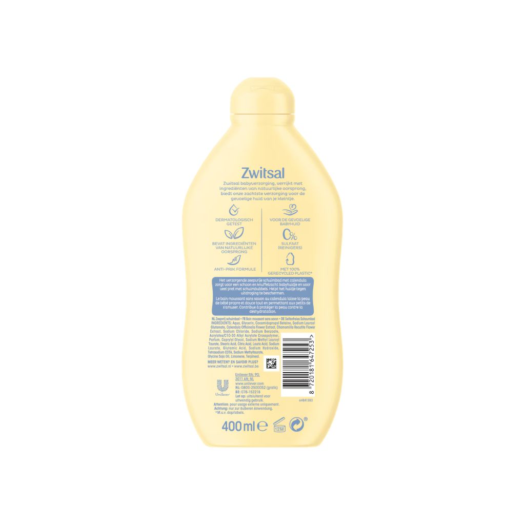 Zwitsal Badschuim Zeepvrij met Calendula 400 ml