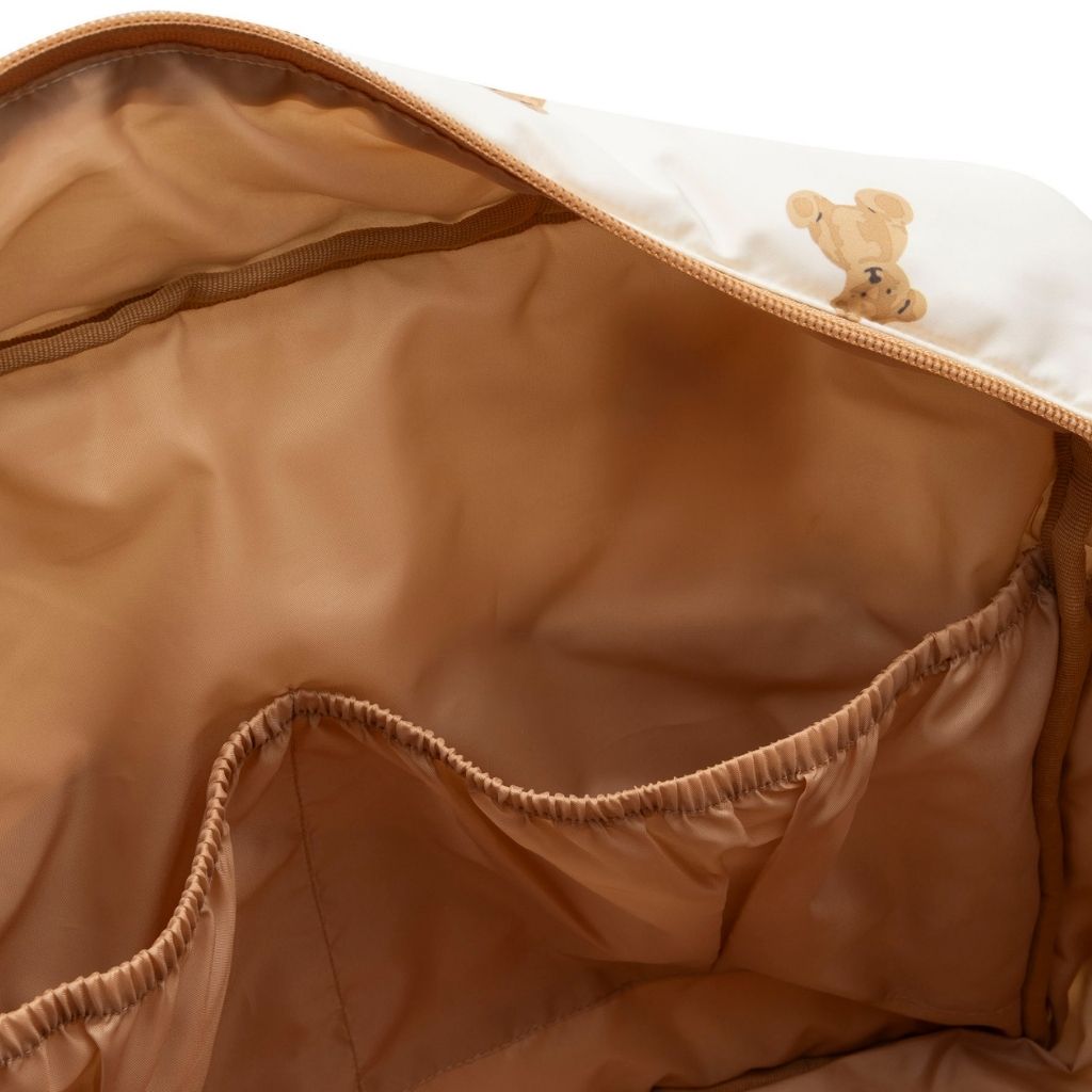 Jollein Sac à langer Mini Teddy Bear Marron/Blanc