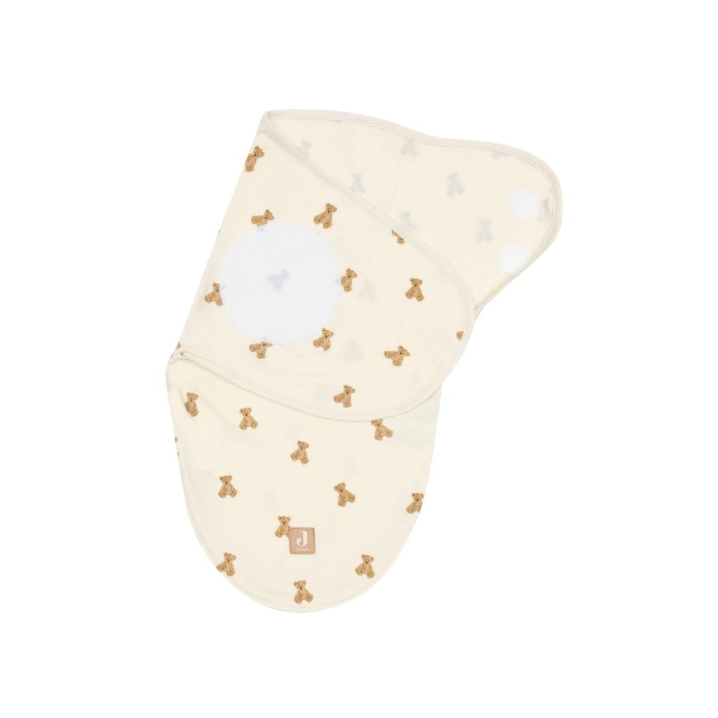 Jollein Inbakerdoek Wrapper Mini Teddy Bear TOG 0,5 Beige 55 cm