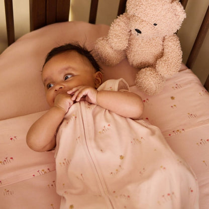 Jollein Sac de couchage d'été Pretty Picnic TOG 0,5 Pink 90 cm