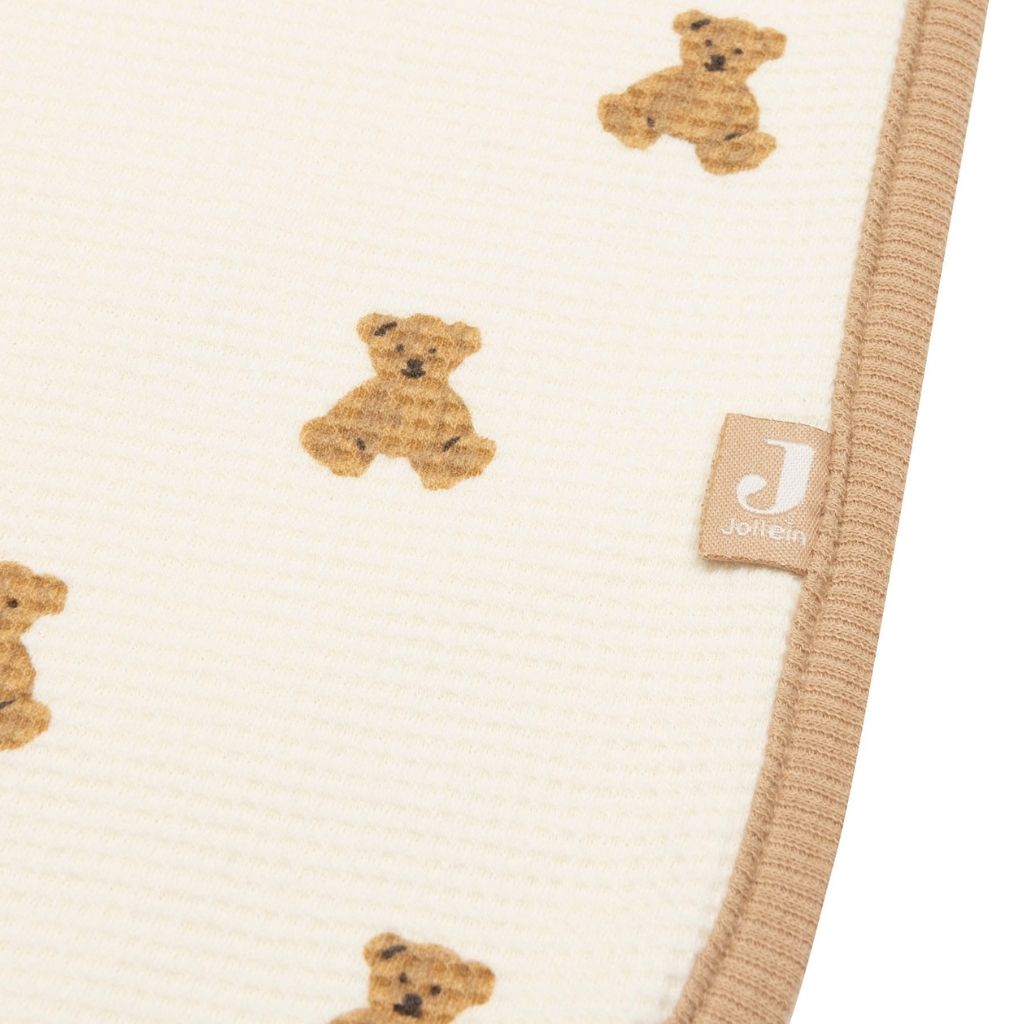 Jollein Deken Wieg Mini Teddy Bear Little Waffle Beige