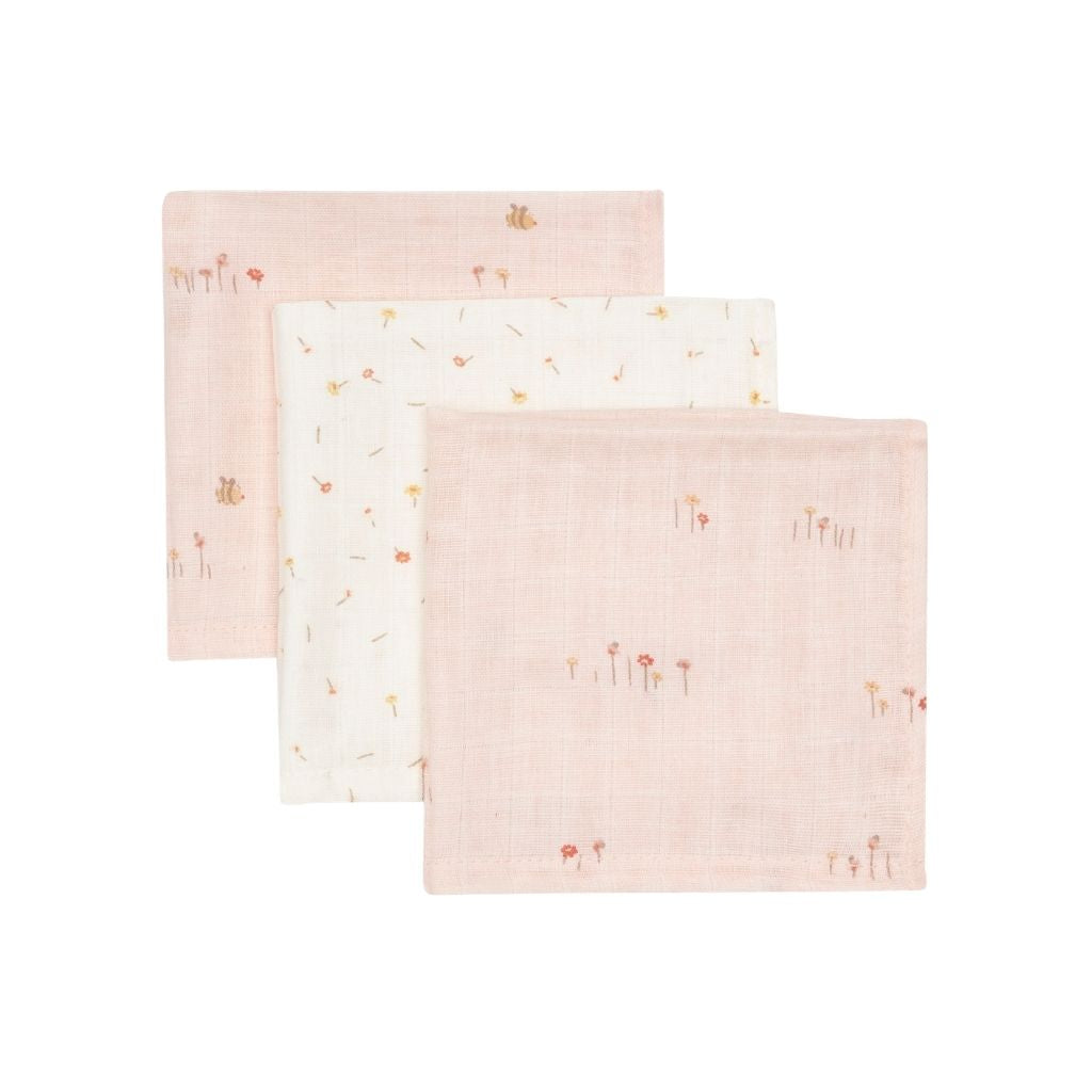 Jollein Lingettes hydrophiles Pretty Picnic Rose – 3 pièces