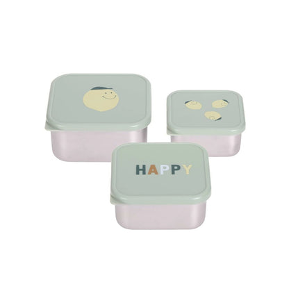 Lässig Brooddoos Stainless Steel Happy Fruits Lemon