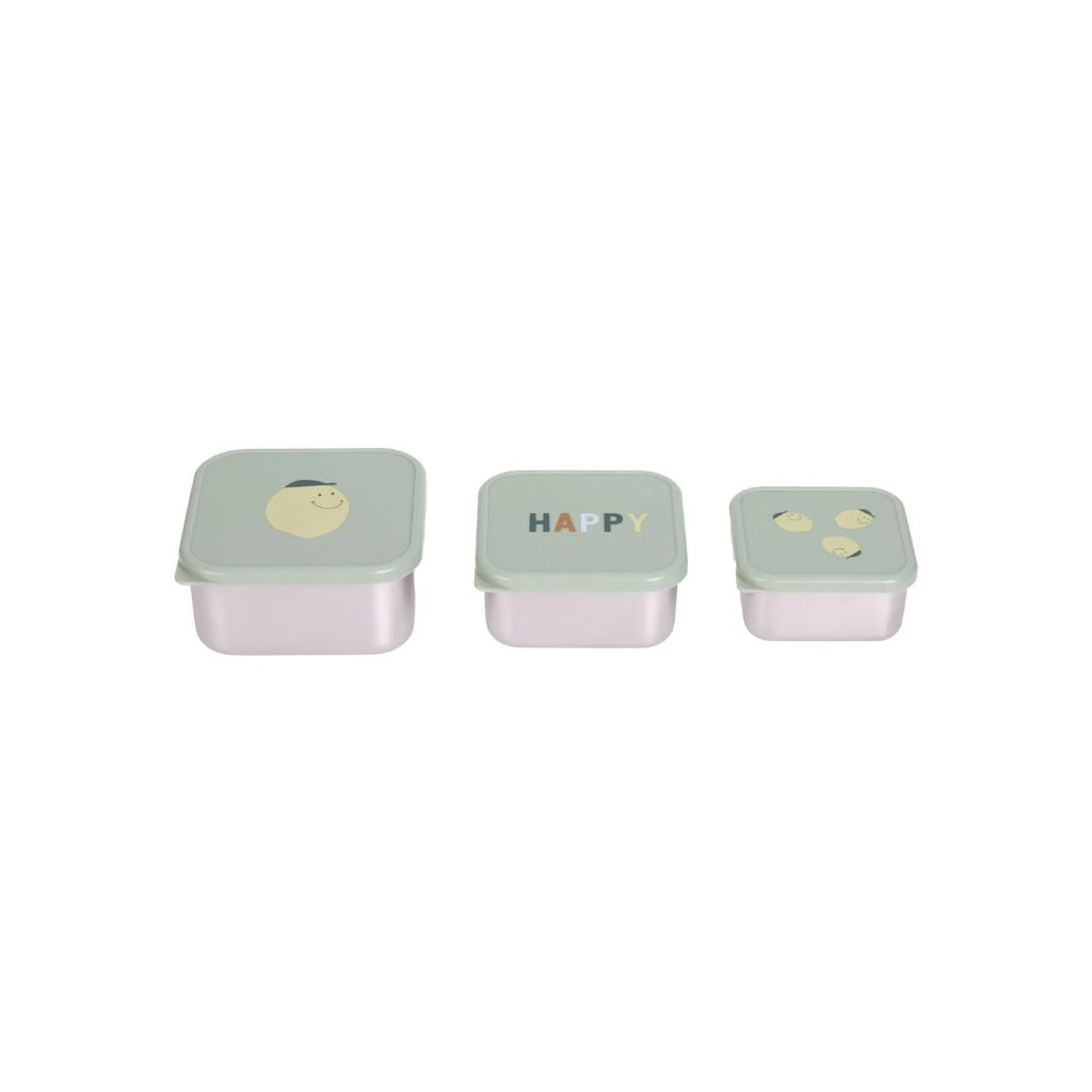 Lässig Brooddoos Stainless Steel Happy Fruits Lemon