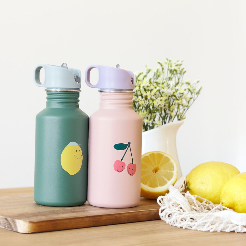 Lässig Drinkfles Stainless Steel Happy Fruits Lemon Green 500 ml