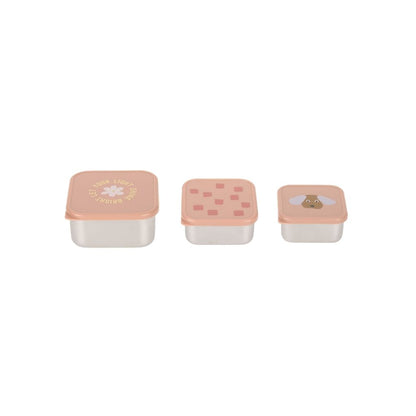 Lässig Snackdoosje Pattern Party Rose – 3 Stuks