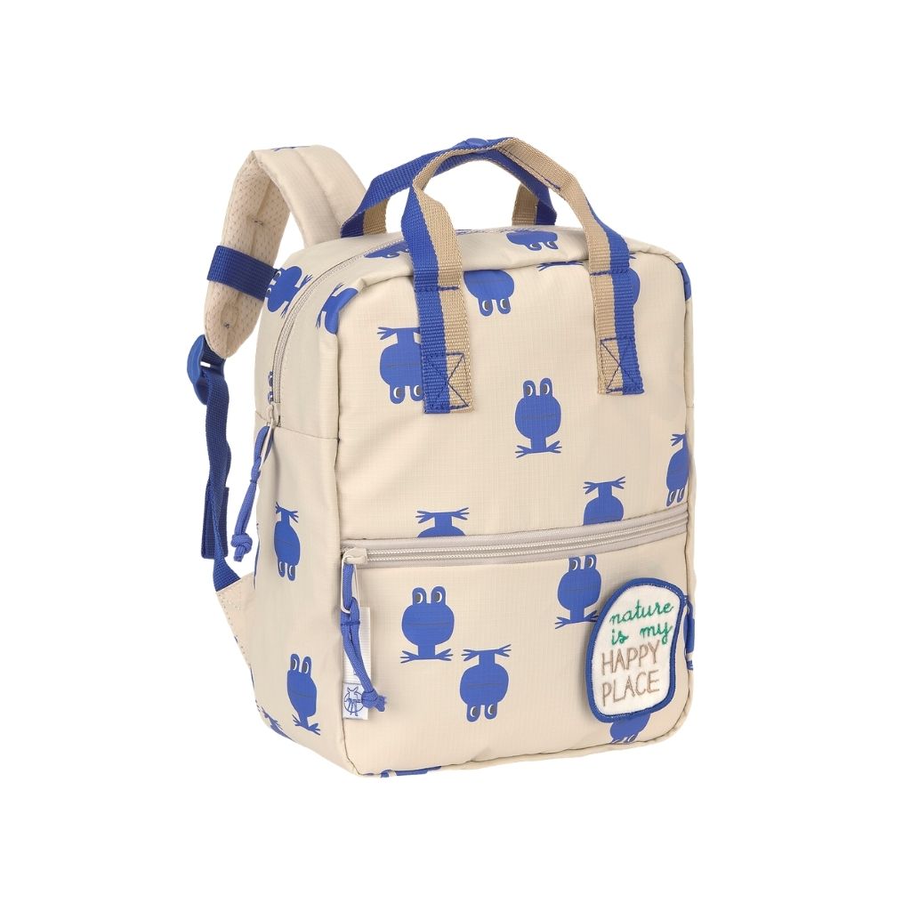 Lässig Rugzak Mini Square Happy Trails Frog Beige / Blue