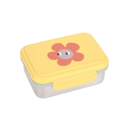 Lässig Boîte à tartines Stainless Steel Happy Trails Flower Yellow