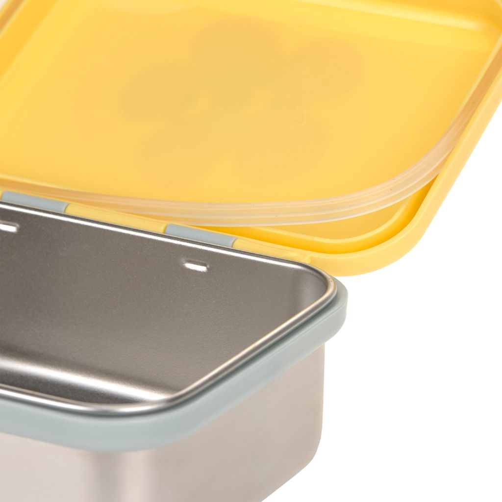 Lässig Boîte à tartines Stainless Steel Happy Trails Flower Yellow