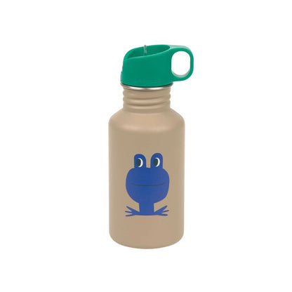 Lässig Drinkfles Stainless Steel Happy Trails Frog Brown 500 ml