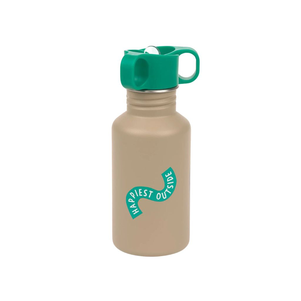 Lässig Drinkfles Stainless Steel Happy Trails Frog Brown 500 ml