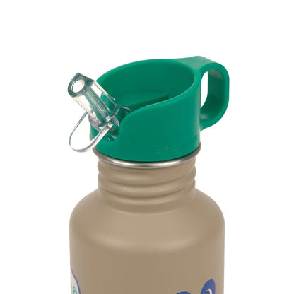 Lässig Drinkfles Stainless Steel Happy Trails Frog Brown 500 ml