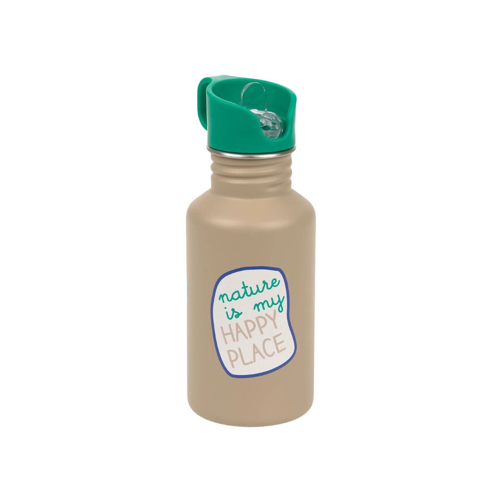 Lässig Drinkfles Stainless Steel Happy Trails Frog Brown 500 ml