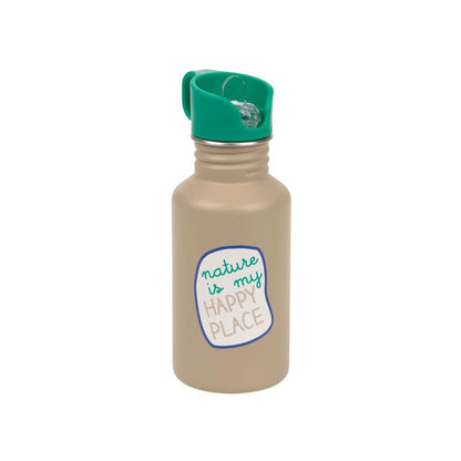 Lässig Drinkfles Stainless Steel Happy Trails Frog Brown 500 ml