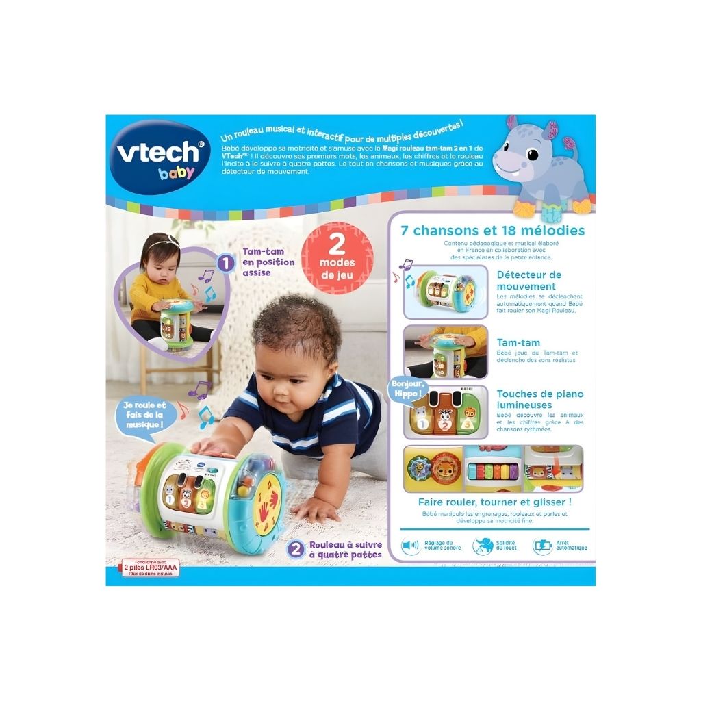 VTech Rouleau Magic Tam-Tam 3 en 1 FR