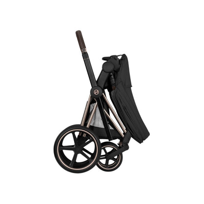 Cybex Pousette 2 en 1 Priam Sepia Black + Nacelle pliante Sepia Black (Châssis Rose Gold)