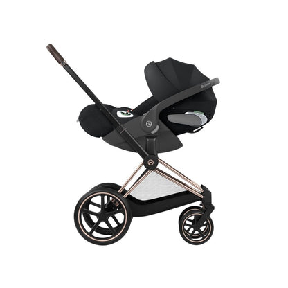 Cybex Pousette 2 en 1 Priam Sepia Black + Nacelle pliante Sepia Black (Châssis Rose Gold)