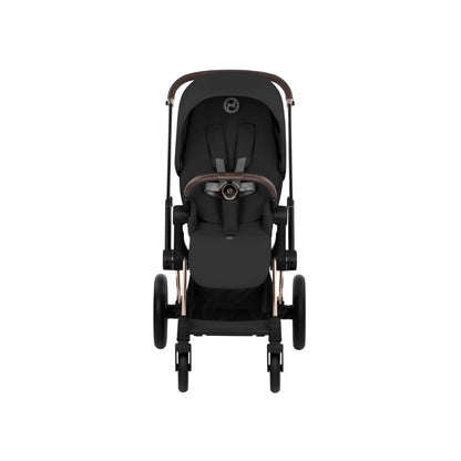 Cybex Pousette 2 en 1 Priam Sepia Black + Nacelle pliante Sepia Black (Châssis Rose Gold)
