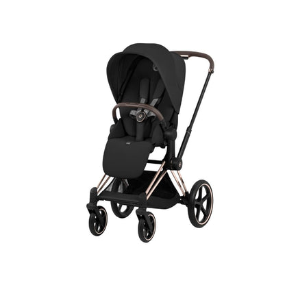 Cybex Pousette 2 en 1 Priam Sepia Black + Nacelle pliante Sepia Black (Châssis Rose Gold)