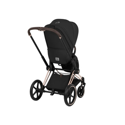 Cybex Pousette 2 en 1 Priam Sepia Black + Nacelle pliante Sepia Black (Châssis Rose Gold)