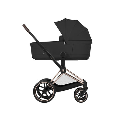 Cybex Pousette 2 en 1 Priam Sepia Black + Nacelle pliante Sepia Black (Châssis Rose Gold)