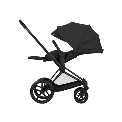 Cybex 2-in-1 Kinderwagen Priam Sepia Black + Draagmand Sepia Black (onderstel Matt Black)