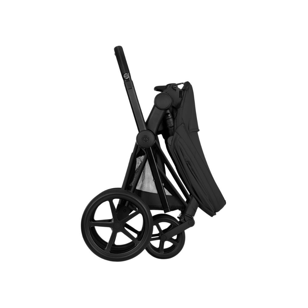 Cybex 2-in-1 Kinderwagen Priam Sepia Black + Draagmand Sepia Black (onderstel Matt Black)