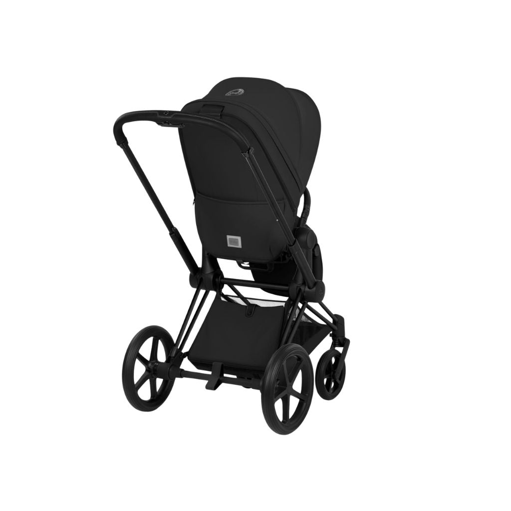 Cybex 2-in-1 Kinderwagen Priam Sepia Black + Draagmand Sepia Black (onderstel Matt Black)