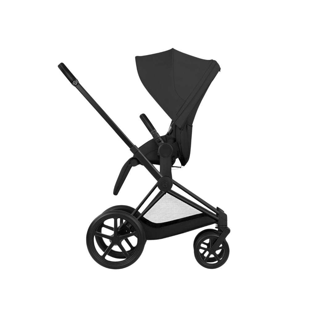Cybex 2-in-1 Kinderwagen Priam Sepia Black + Draagmand Sepia Black (onderstel Matt Black)