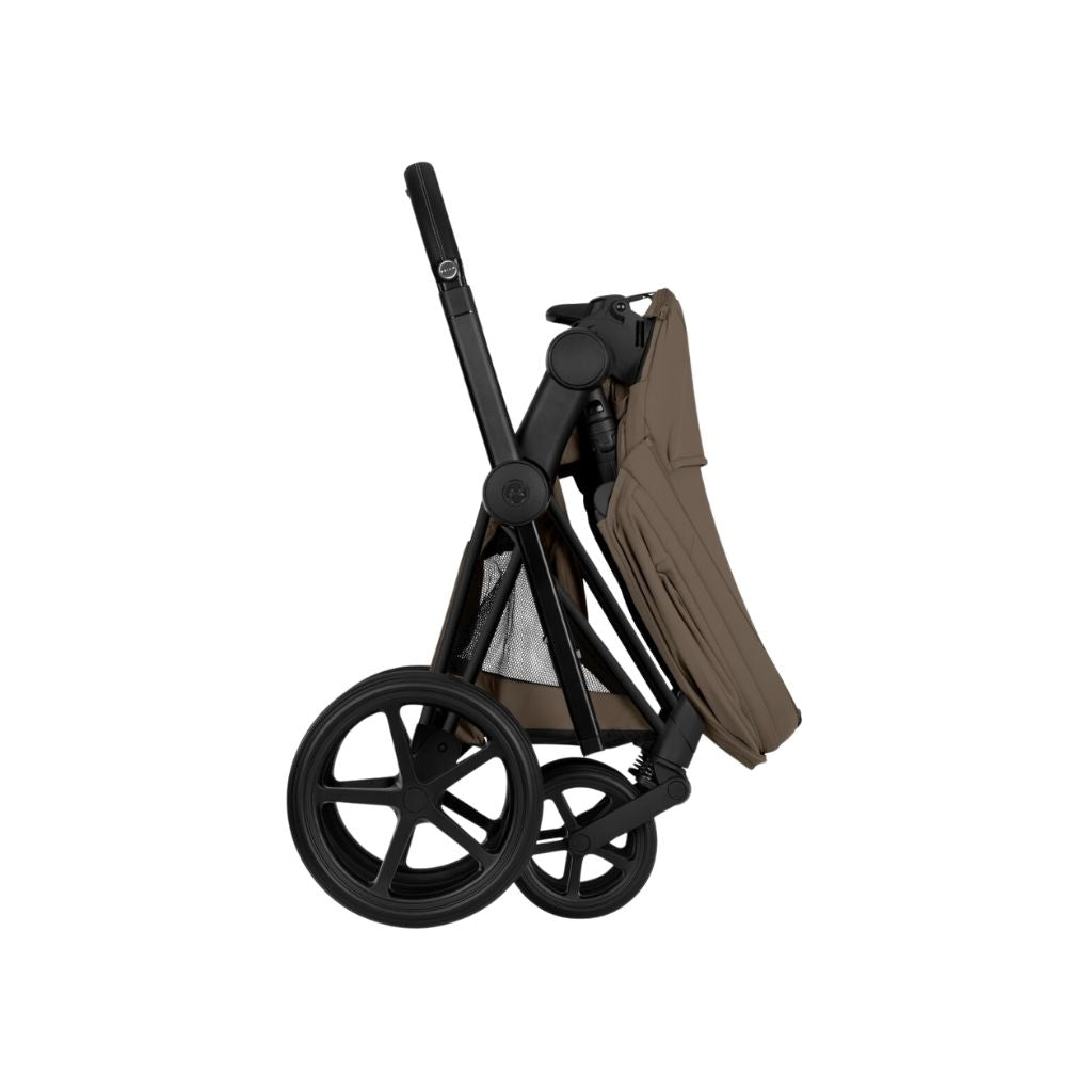 Cybex 2-in-1 Kinderwagen Priam Coconut Brown + Draagmand Coconut Brown (Onderstel Matt Black)