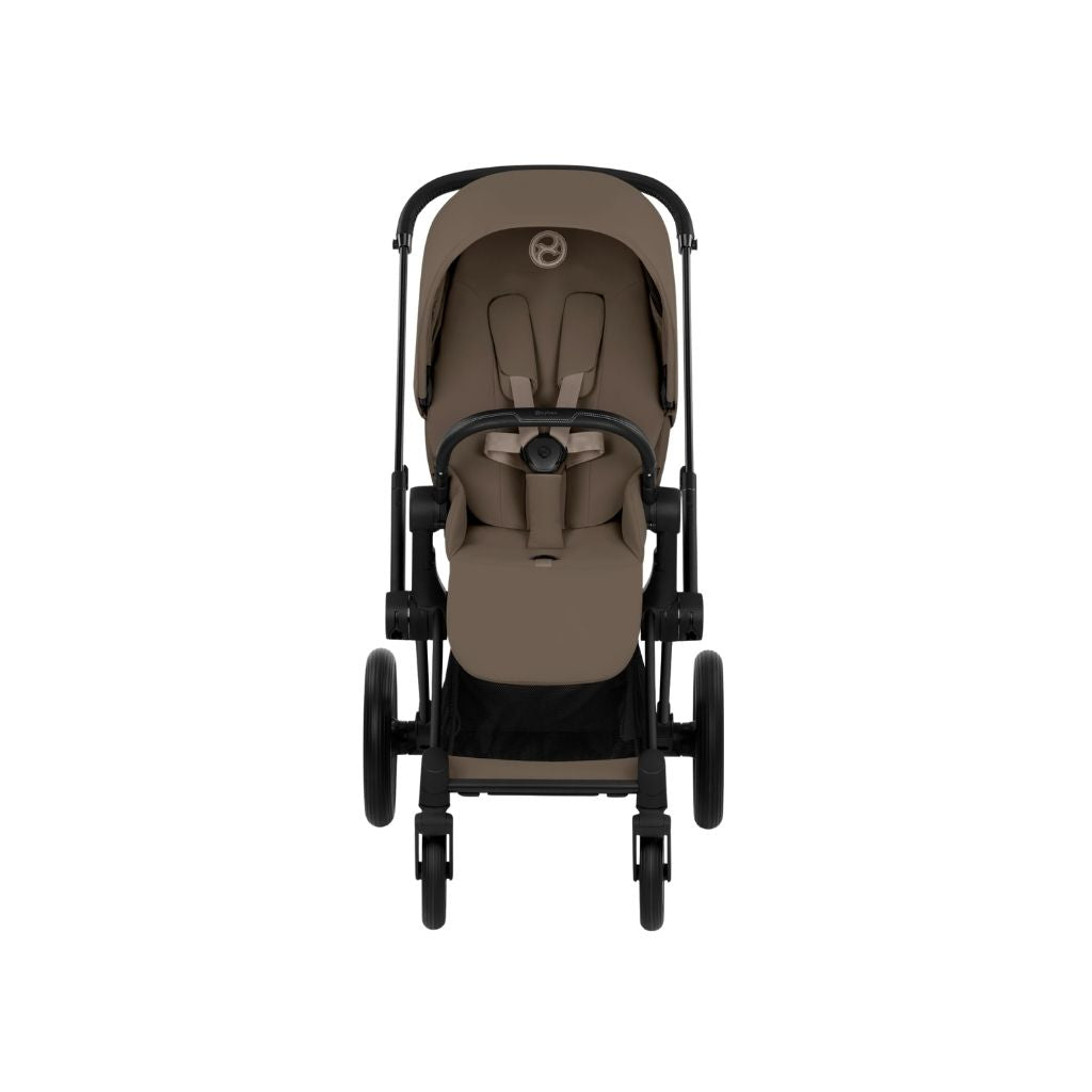 Cybex 2-in-1 Kinderwagen Priam Coconut Brown + Draagmand Coconut Brown (Onderstel Matt Black)