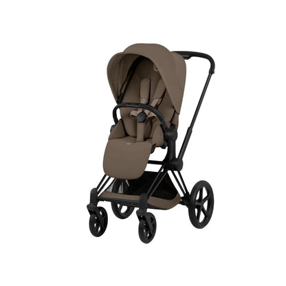 Cybex 2-in-1 Kinderwagen Priam Coconut Brown + Draagmand Coconut Brown (Onderstel Matt Black)