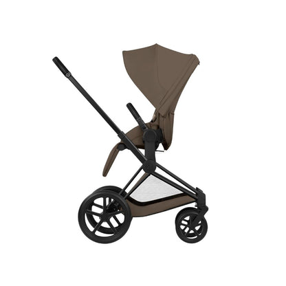 Cybex 2-in-1 Kinderwagen Priam Coconut Brown + Draagmand Coconut Brown (Onderstel Matt Black)