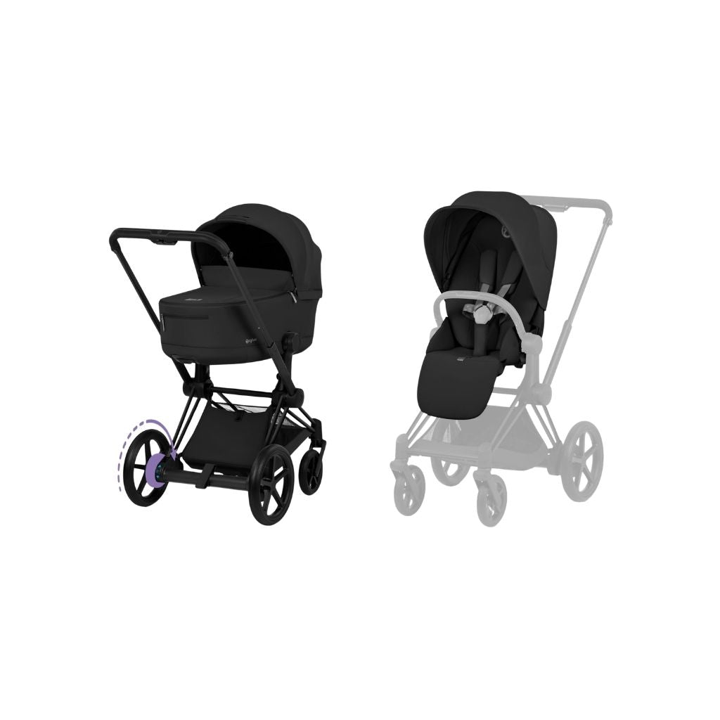 Cybex Kinderwagen e-PRIAM Sepia Black Frame Matt Black